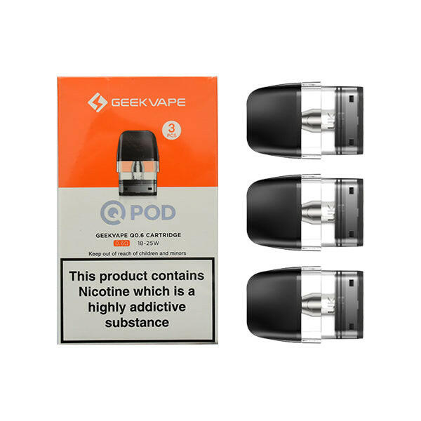 Geek Vape Q Replacement Pods Packaging and Pods, Packaging, Front