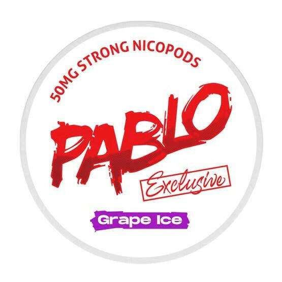 Pablo Grape Ice Nicotine Pouches, Packaging, Front