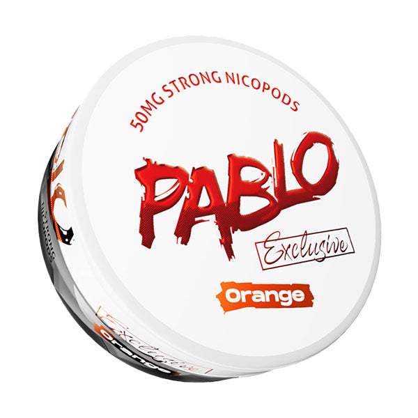 Pablo Exclusive Orange Nicotine Pouches, Packaging, Front