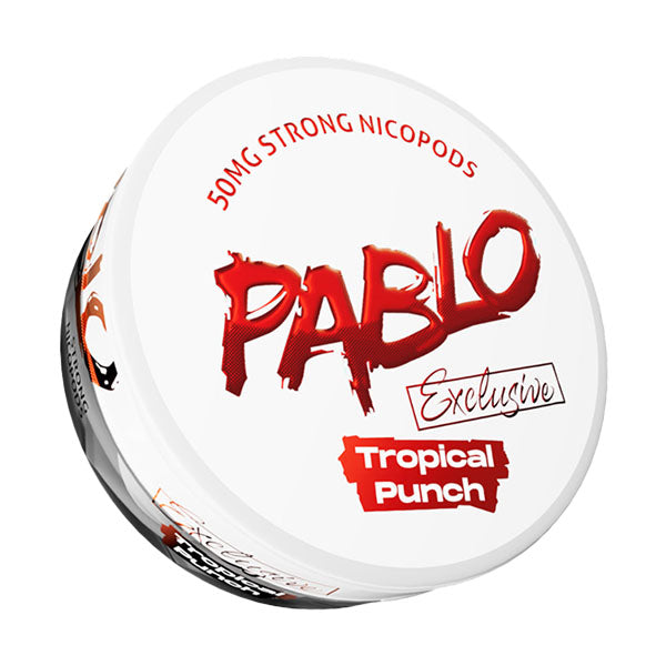 Pablo Exclusive Tropical Punch Nicotine Pouches, Packaging, Front
