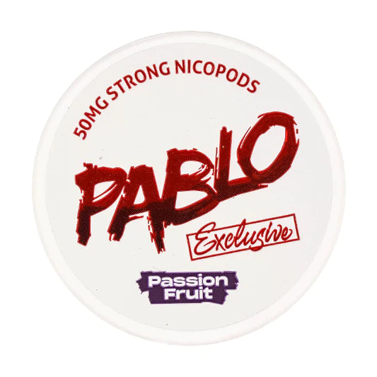 Pablo Passion Fruit Nicotine Pouches, Packaging, Front