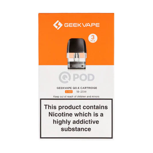 Geek Vape Q Replacement Pods Refillable Pods, Packaging, Front